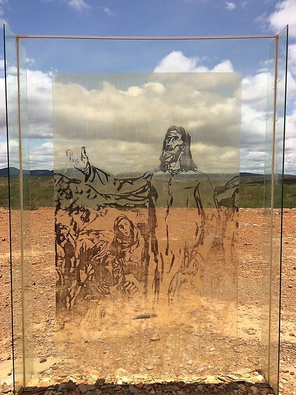 Imagem exposta no Parque Estadual de Canudos, que preserva dados e informações sobre os acontecimentos da época