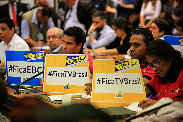 Trabalhadores lutam contra o desmonte da Empresa Brasil de Comunicação