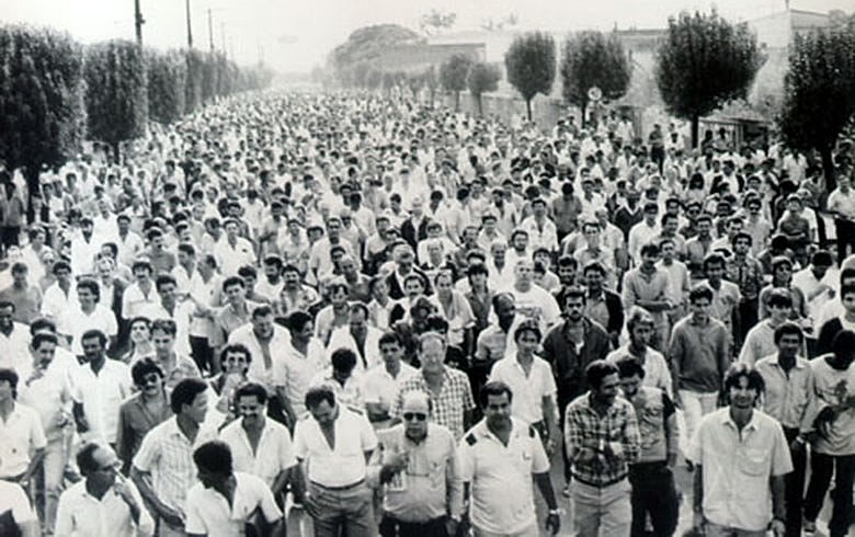 Passeata dos trabalhadores na Ford em 1989: tradição de organização na fábrica vem desde os anos 1960