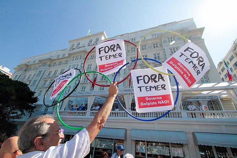Concentración del acto ocurrió frente al Copacabana Palace