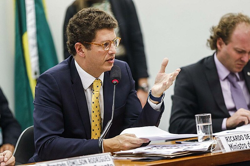 Ministro do Meio Ambiente, Ricardo Salles, durante sabatina na Câmara dos Deputados