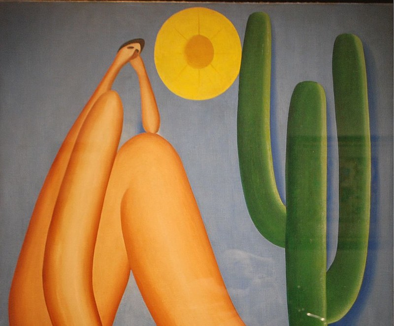 "Abaporu", pintura a óleo da artista Tarsila do Amaral, obra icônica do movimento antropofágico brasileiro