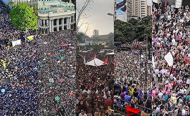 Massive demonstrations against Bolsonaro were held on Saturday in Brazil’s largest capital cities and around the world