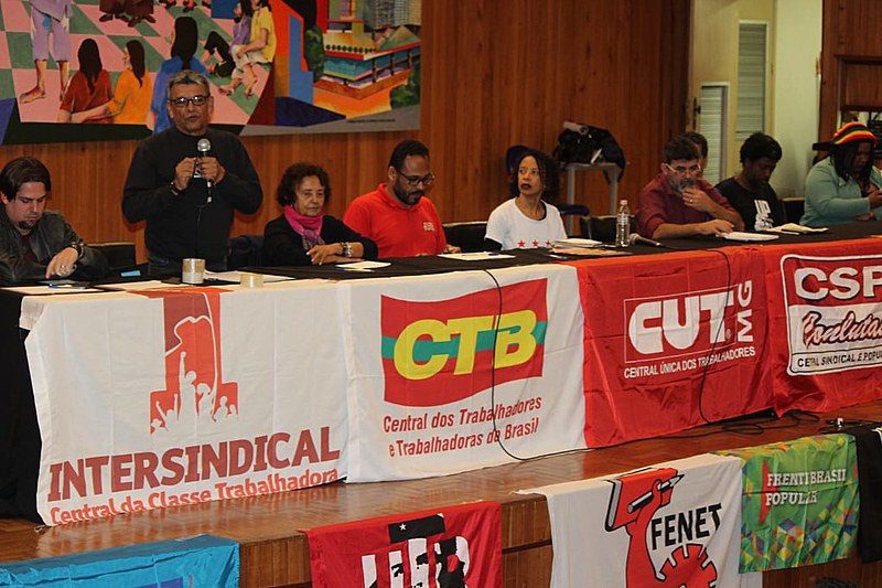 Plenária reuniu centrais sindicais e movimentos populares em Belo Horizonte na quinta (6)