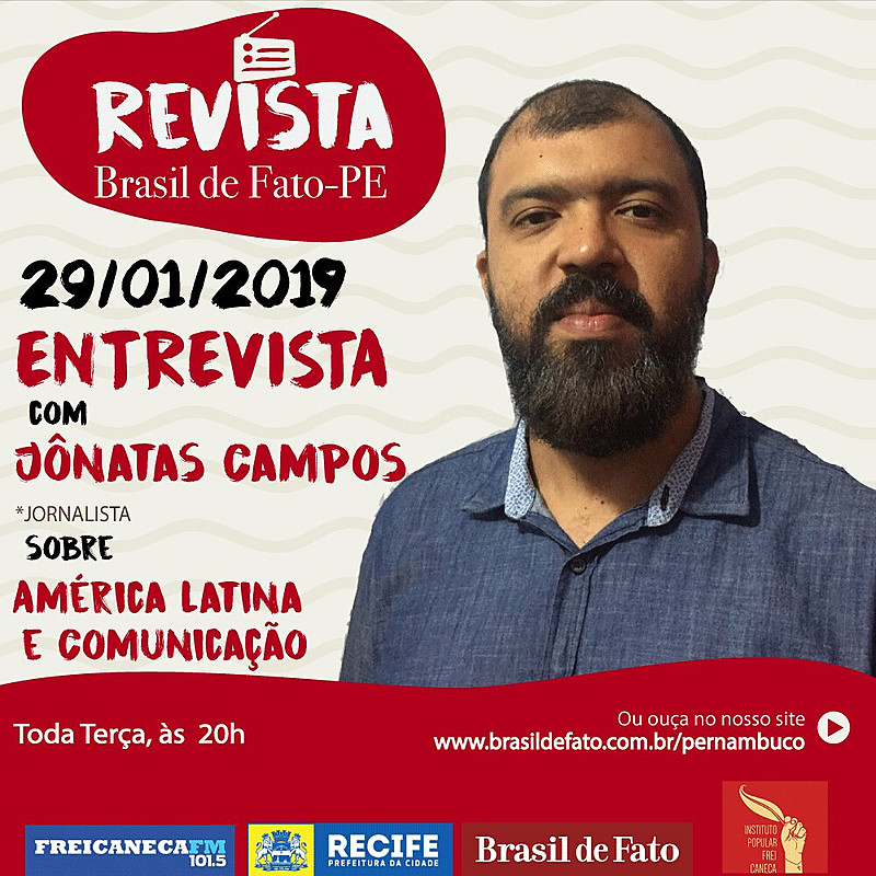 O jornalista Jonatas Campos já atuou como correspondente na Venezuela