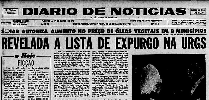 Com Atos Institucionais diversos professores, técnico-administrativos e alunos foram sumariamente demitidos, expulsos ou deslocados