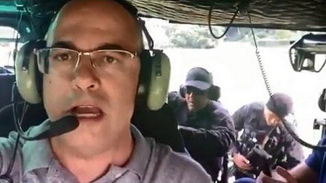 Witzel divulgou no Twitter voo em helicóptero da polícia durante operação em Angra dos Reis, no sul fluminense, no último domingo (5)