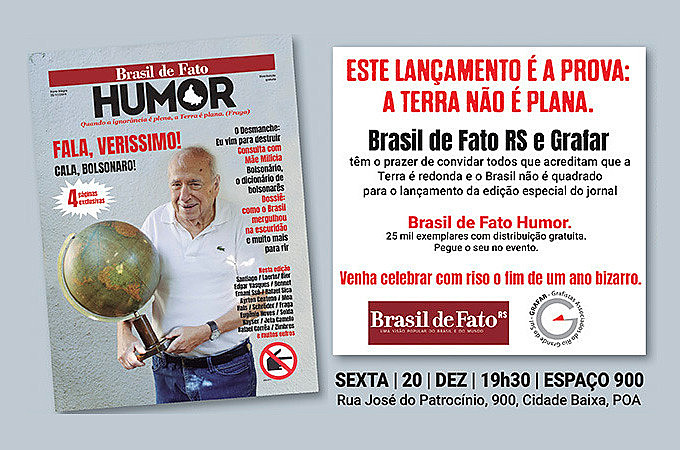 "Venha celebrar com riso o fim de um ano bizarro"