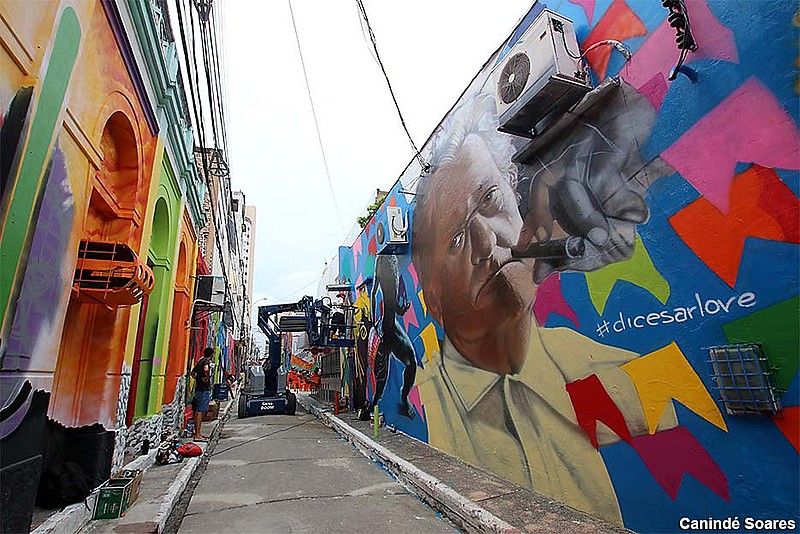 Painéis de grafite foram pintado por 40 artistas em fevereiro de 2019