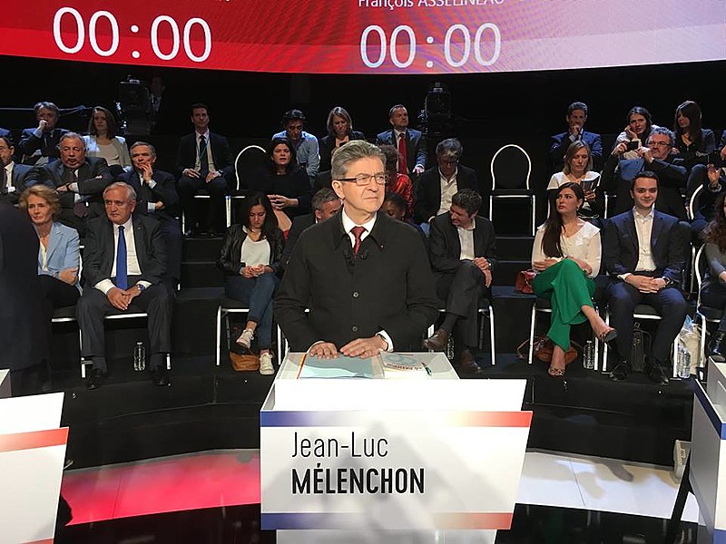 Jean-Luc Mélenchon, da coalizão de esquerda França Insubmissa