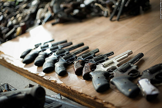 Armas apreendidas e encaminhadas para serem destruídas pelo Exército Brasileiro