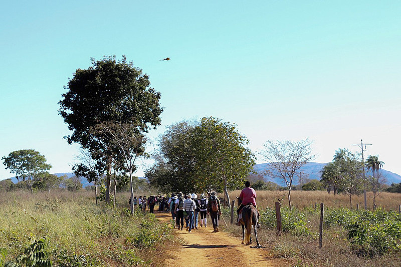Trajeto da caminhada pelo sertão de Minas Gerais