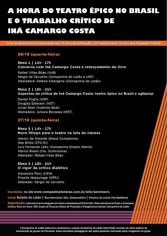 Programação completa do ciclo de debates
