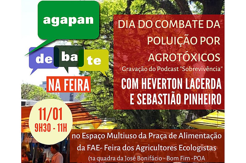 Evento ocorre na tradicional feira de orgânicos de Porto Alegre no Dia do Combate da Poluição por Agrotóxicos