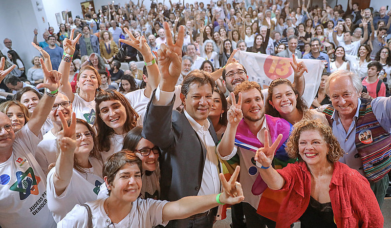 Haddad participa de ato do coletivo Judeus pela Democracia, em São Paulo