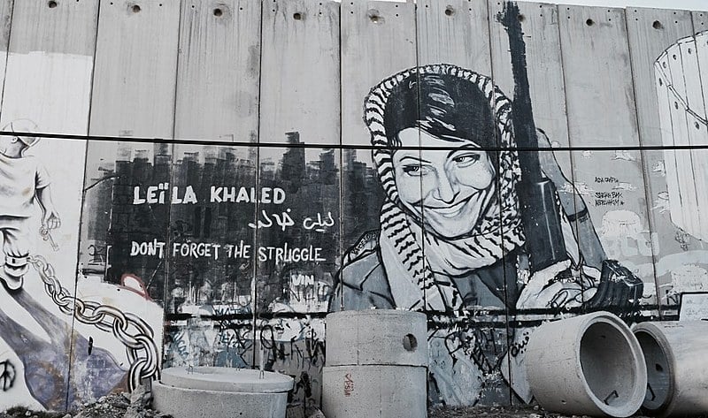 Graffiti no muro da Palestina ocupada em Belém