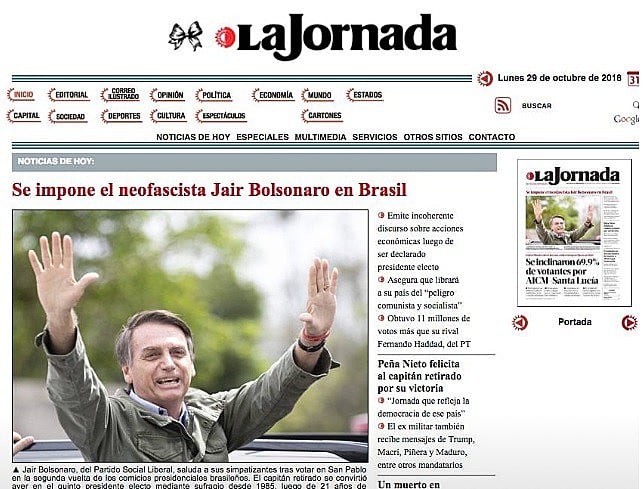 Jornal mexicano mostra ascensão de candidato que representa ideia radicais e alimento o ódio