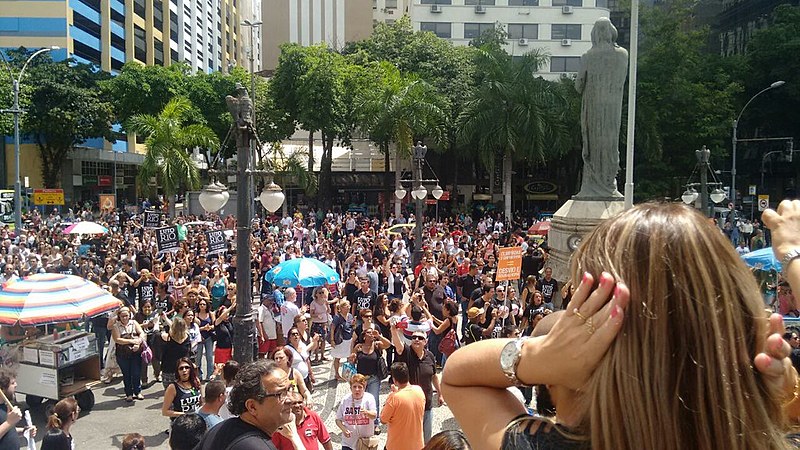 Ato foi convocado pelo Movimento Unificado dos Servidores Públicos Estaduais do Rio de Janeiro (Muspe)