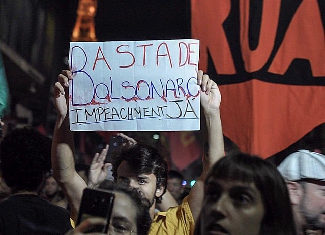 As manifestações tem como mote o repúdio a fala do deputado federal Eduardo Bolsonaro que defendeu a possibilidade de um novo AI-5