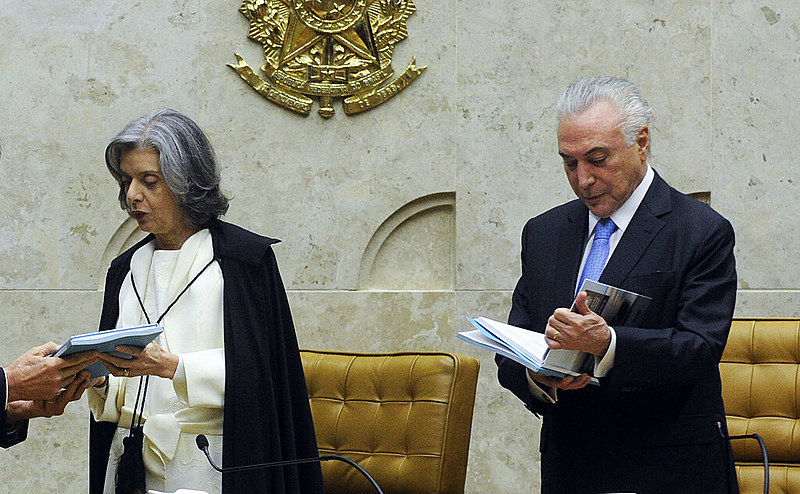 Ministra Cármen Lúcia no Senado durante início do ano Judiciário de 2018