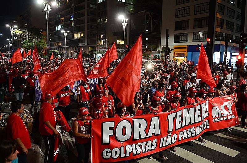 Manifestação Fora Temer na Avenida Paulista