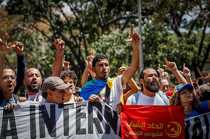 En febrero de este año, Venezuela recibió centenas de militantes de distintos países en solidaridad con Venezuela
