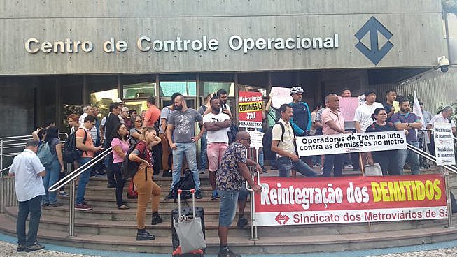 Ato da última quinta-feira, 22, denuncia as demissões realizadas no Metrô de São Paulo em decorrência da política de privatização