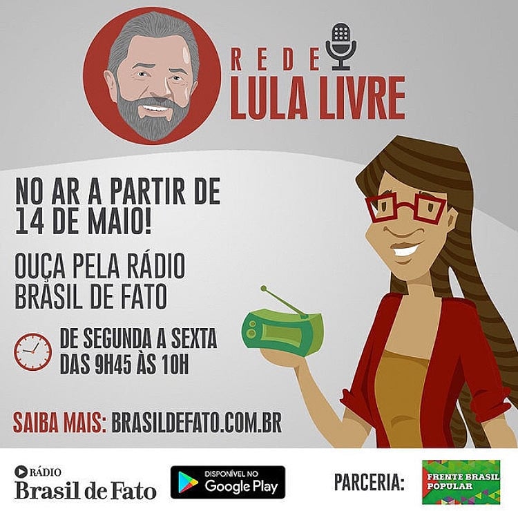 Rede Lula Livre terá programação de segunda a sexta-feira