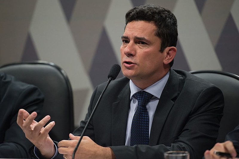 Sérgio Moro, ministro da Justiça, durante audiência na Comissão de Constituição e Justiça do Senado