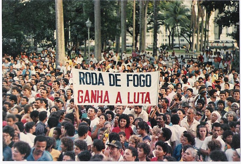 Mobilização realizada pela comunidade de Roda de Fogo no final da década de 1980