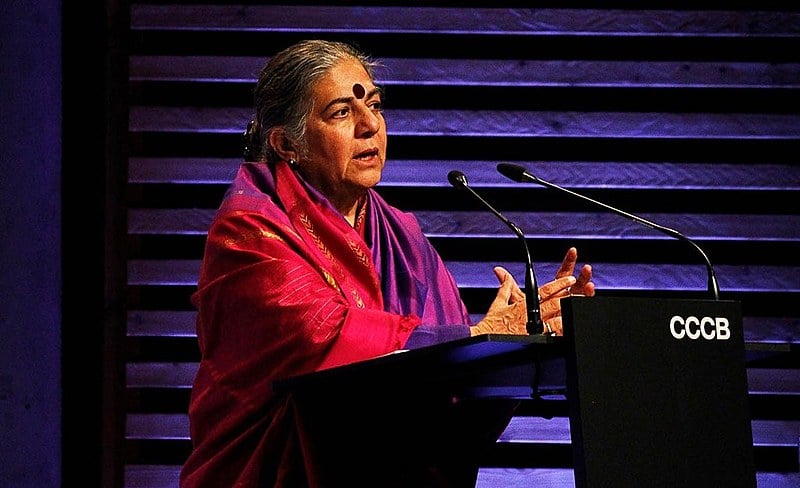 Vandana Shiva, filósofa, física e vencedora do Prêmio Right Liverhood