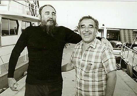 Fidel Castro e Gabriel García Márquez em passeio em Havana