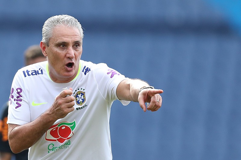 Tite comanda treino na Seleção Brasileira