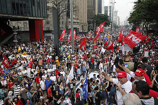 Imagen de la protesta del domingo 11 de septiembre en São Paulo
