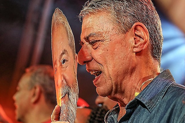 Chico Buarque durante o festival Lula Livre no Rio de Janeiro, em junho de 2018