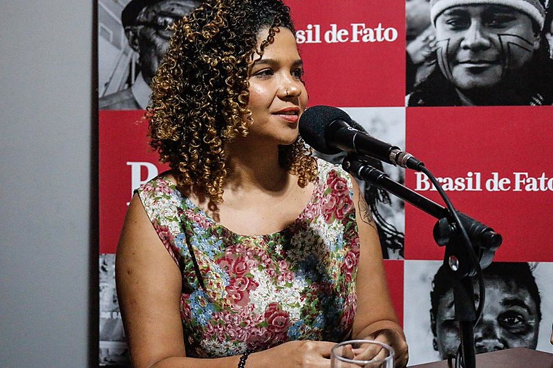 Jessy Dayane, vice-presidenta da UNE, nos estúdios da Rádio Brasil de Fato