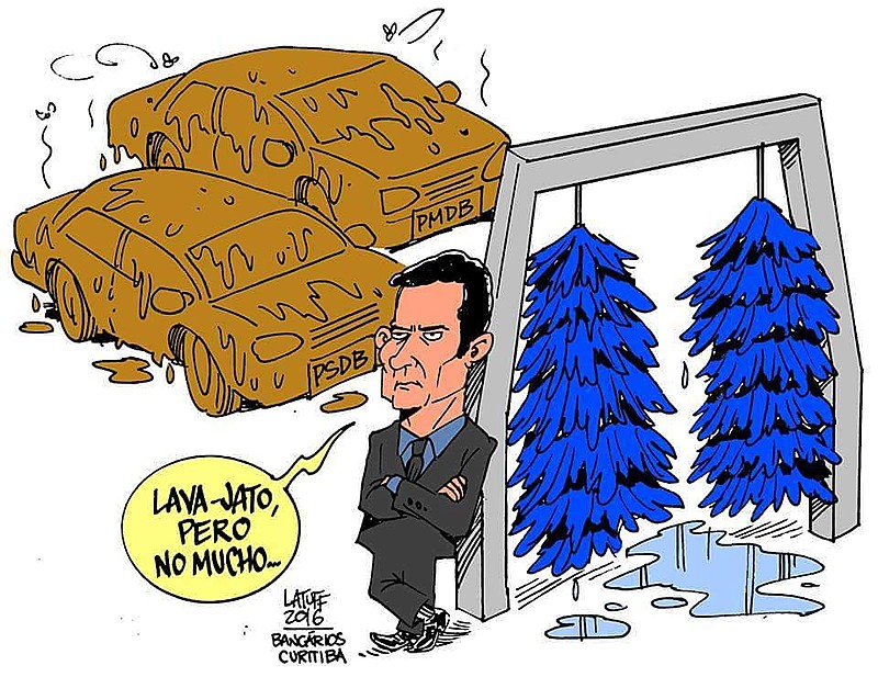 A atuação do juiz de primeira instância, Sérgio Moro é questionada por não se aplicar a figuras de partidos como o PSDB