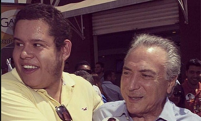 Bruno Júlio, ex-secretário de Juventude do governo Temer, e o presidente da República não eleito