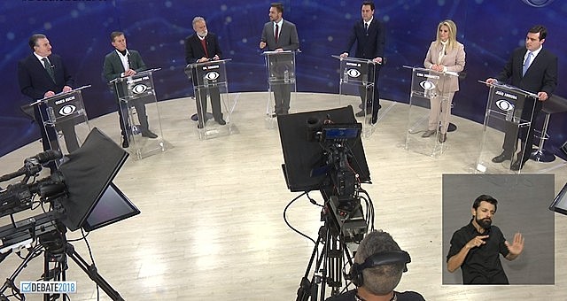 Cida Borghetti (Progressistas), Doutor Rosinha (PT), João Arruda (MDB), Ogier Buchi (PSL), Professor Piva (PSOL) e Ratinho Junior (PSD)