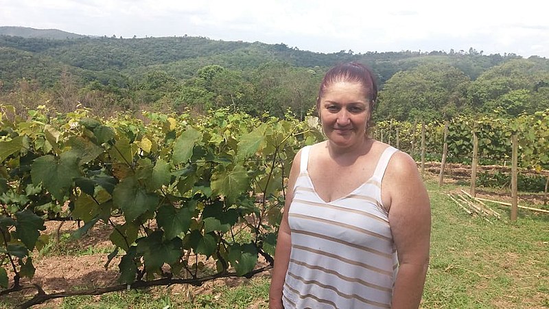 Roseli Maria Paini, assentada do Dom Tomás Balduíno: aliança campo-cidade fortalece a luta pela terra e pela alimentação saudável para todos