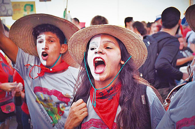 Jovens camponeses já participaram da Greve Nacional da Educação no dia 15 de maio
