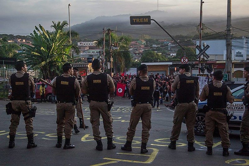 Manifestação do dia 14 de março, em Sarzedo, foi altamente reprimida pela Polícia Militar