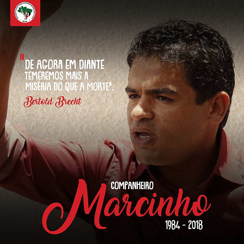 "A morte do companheiro se soma a um triste cenário nacional de violência contra os trabalhadores e trabalhadoras do campo".