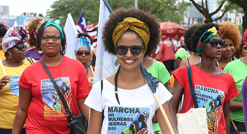 Marcha das Mulheres Negras em Brasília, no ano de 2015