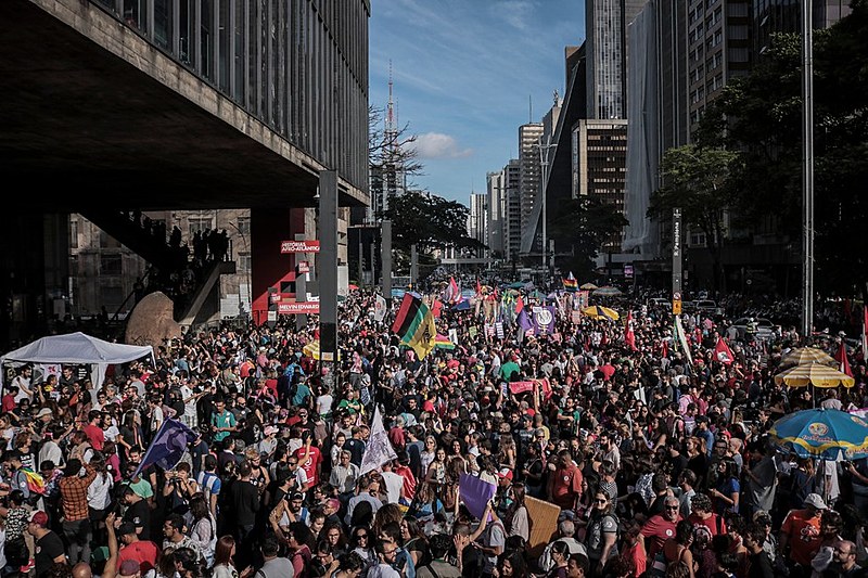 Ato #BolsonaroNão no MASP em São Paulo (SP), reuniu mais de 50 mil pessoas
