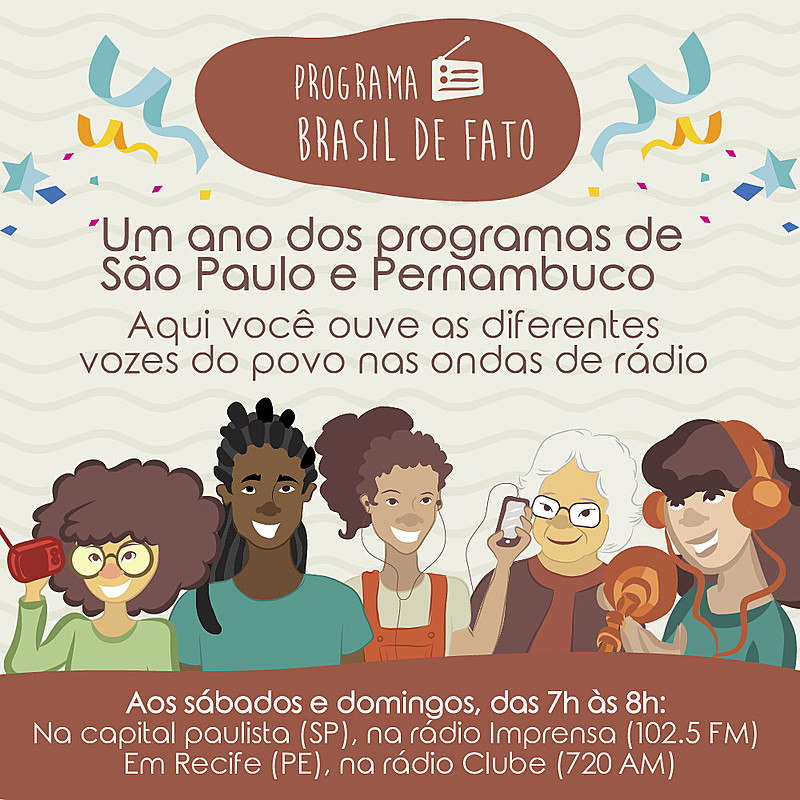 As edições do Brasil de Fato de Pernambuco e de São Paulo comemoram um ano de compartilhamento da visão popular nas ondas sonoras.