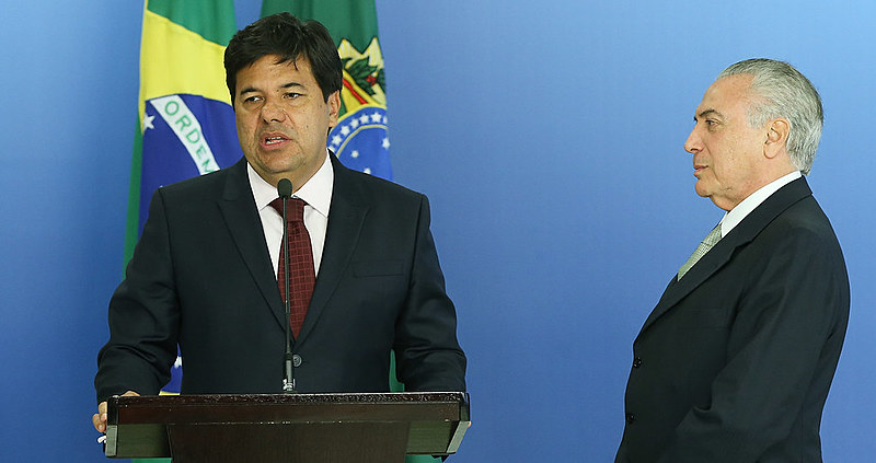 Ministro da Educação, Mendonça Filho, e Michel Temer (PMDB)