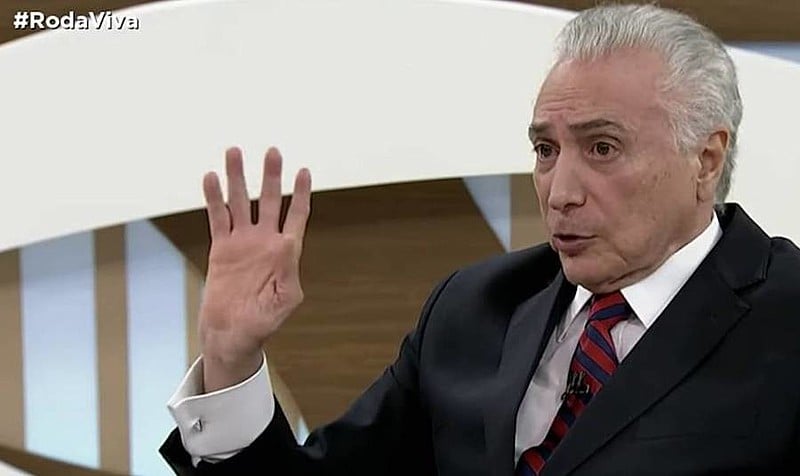 “Eu jamais apoiei ou fiz empenho pelo golpe", afirmou Temer no programa Roda Viva