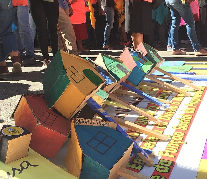 Protesto dos movimentos por moradia, realizado em agosto, pediu a liberdade dos ativistas e o fim da perseguição