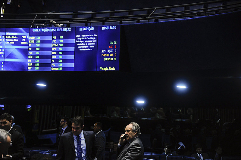 Plenário do Senado durante a sessão